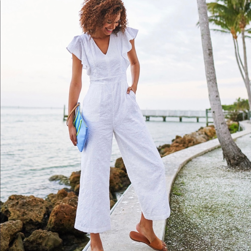 Vineyard Vines Bahamian Floral Eyelet Jumpsuit